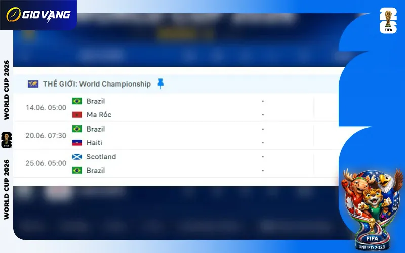 Lịch Thi Đấu Đội Tuyển Brazil Tại World Cup 2026
