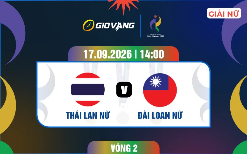 Soi kèo nữ Thái Lan vs nữ Đài Loan 14h00 ngày 17/9/2026 – ASIAD 2026