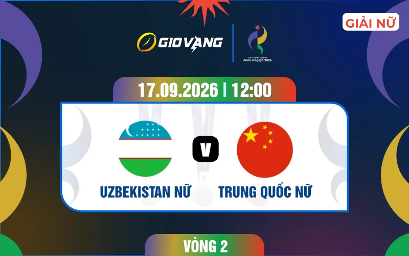 Soi kèo nữ Uzbekistan vs nữ Trung Quốc 12h00 ngày 17/9/2026 – ASIAD 2026