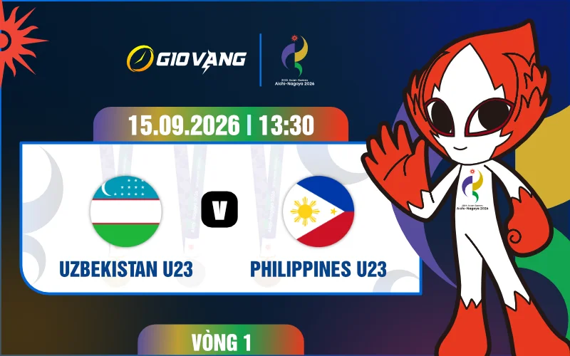 Soi kèo U23 Uzbekistan vs U23 Philippines 13h30 ngày 15/9/2026 – ASIAD 2026
